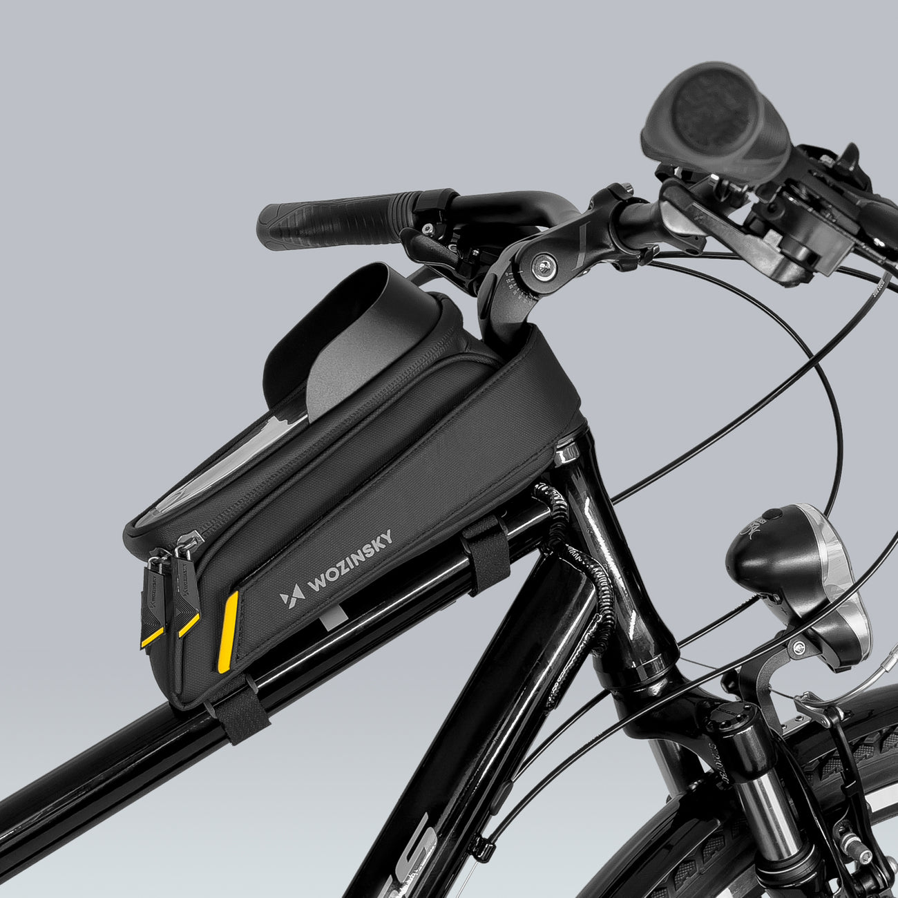 Wozinsky frame bike bag with phone case 1l black (WBB25BK)