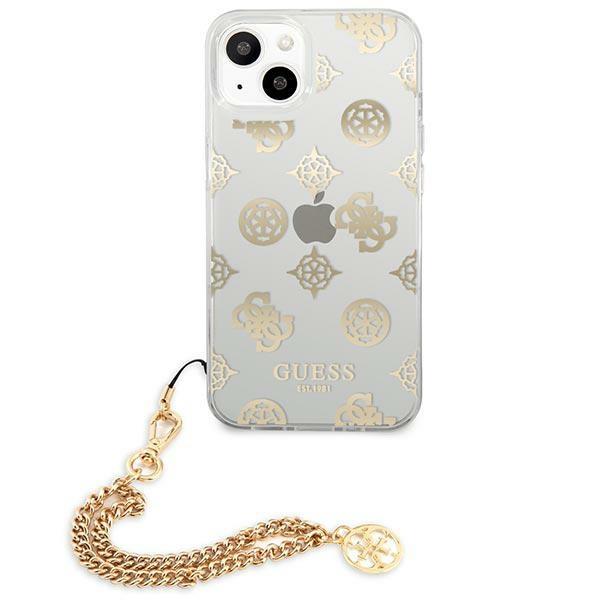 Guess GUHCP13SKSPEGO iPhone 13 mini 5.4&quot; gold/gold hardcase Peony Chain Collection