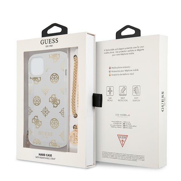 Guess GUHCP13SKSPEGO iPhone 13 mini 5.4&quot; gold/gold hardcase Peony Chain Collection