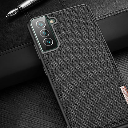 Dux Ducis Fino case is made of nylon material for Samsung Galaxy S22 + (S22 Plus) blue