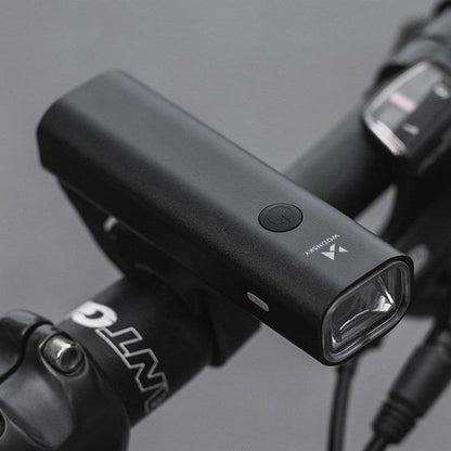Wozinsky front bicycle lamp USB (up to 200lm) white light 4 operating modes black (WFBLB2)