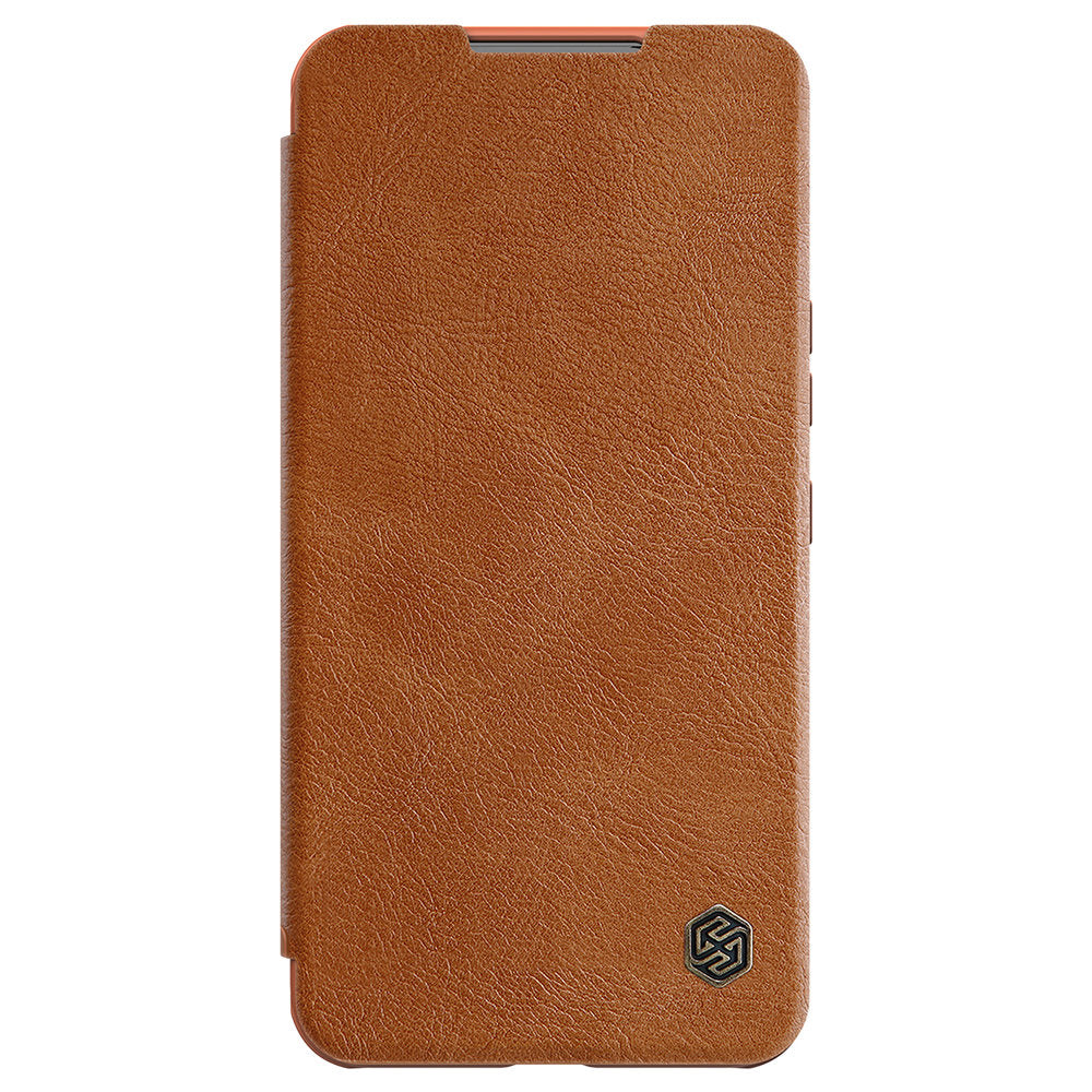 Nillkin Qin Leather Pro Case Case for Samsung Galaxy S22 + (S22 Plus) Camera Protector Holster Cover Flip Cover Brown