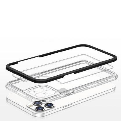 Clear 3in1 case for iPhone 12 Pro frame gel cover black