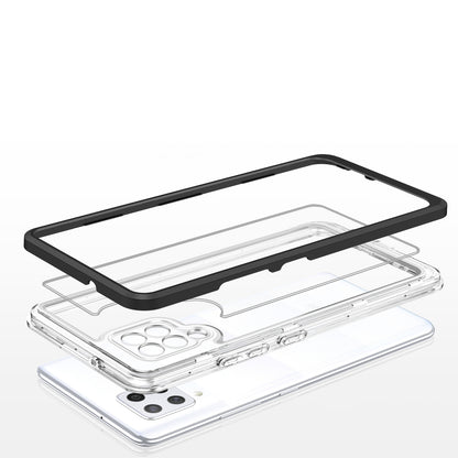 Clear 3in1 Case for Samsung Galaxy A42 5G Frame Gel Cover Black