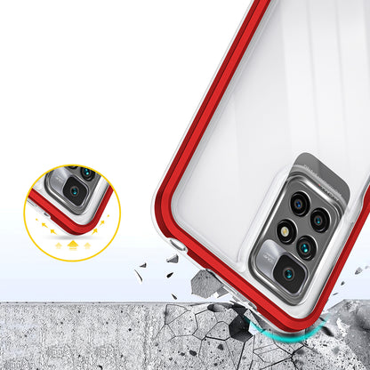 Clear 3in1 Case for Xiaomi Redmi 10 Frame Gel Cover Red