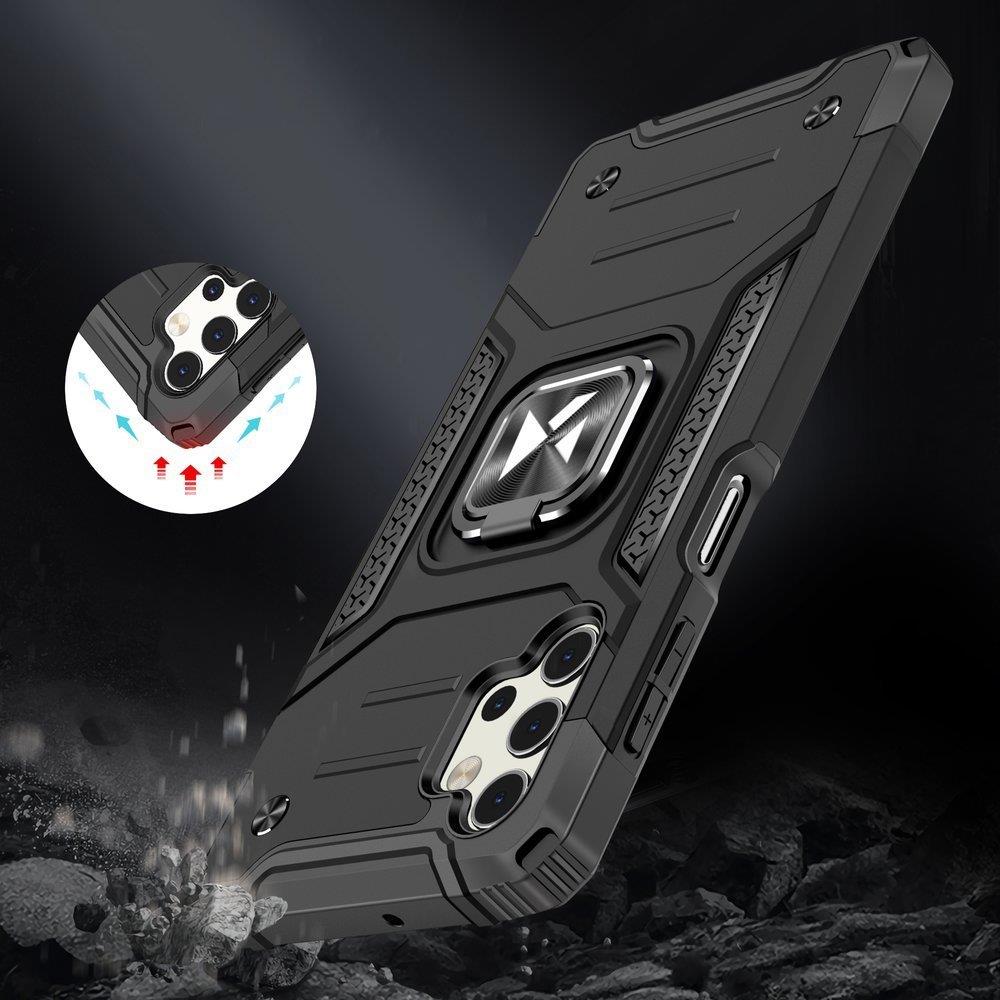 Wozinsky Ring Armor Tough Hybrid Case Cover + Magnetic Mount for Samsung Galaxy A33 5G black