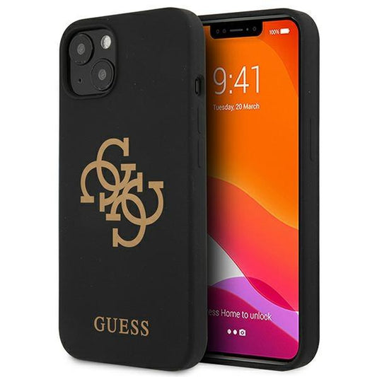Guess GUHCP13SLS4GGBK iPhone 13 mini 5.4&quot; black/black hard case Silicone 4G Logo