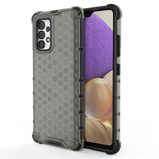 Honeycomb case armored cover with a gel frame for Samsung Galaxy A13 5G black