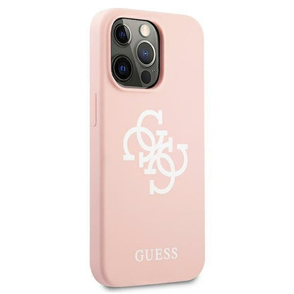 Guess GUHCP13LLS4GWPI iPhone 13 Pro / 13 6.1&quot; pink/pink hard case Silicone 4G Logo