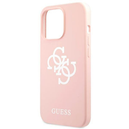 Guess GUHCP13LLS4GWPI iPhone 13 Pro / 13 6.1&quot; pink/pink hard case Silicone 4G Logo