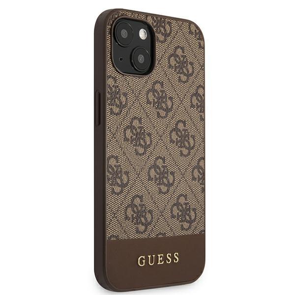 Guess GUHCP13SG4GLBR iPhone 13 mini 5.4&quot; brown/brown hard case 4G Stripe Collection