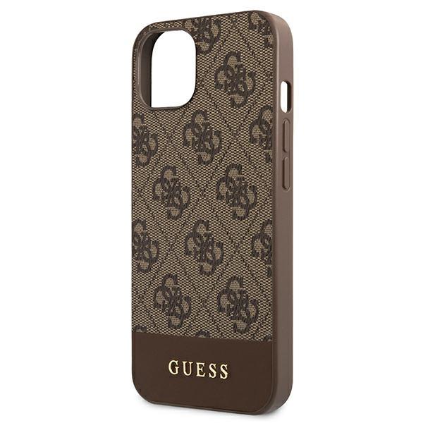 Guess GUHCP13SG4GLBR iPhone 13 mini 5.4&quot; brown/brown hard case 4G Stripe Collection