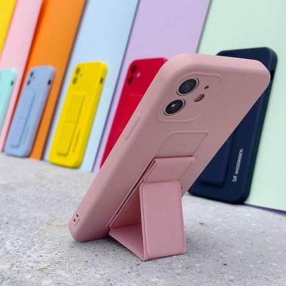 Wozinsky Kickstand Case Silicone Stand Cover for Samsung Galaxy A23 Pink