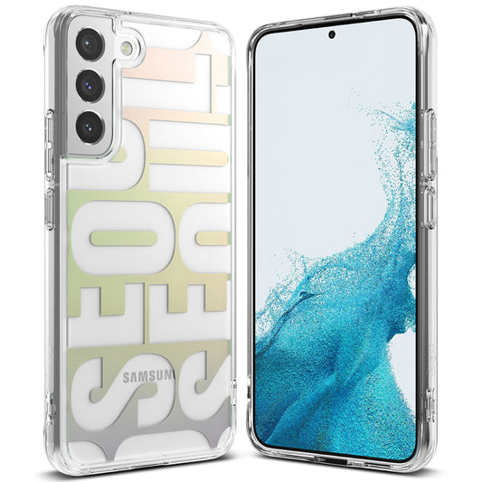 Ringke Fusion Design Armored Case Cover with Gel Frame for Samsung Galaxy S22 + (S22 Plus) transparent (Seoul) (F593R89)