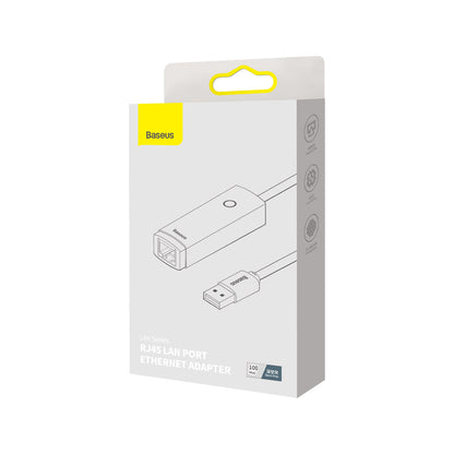Baseus Lite Series USB adapter - RJ45 LAN socket 100Mbps gray (WKQX000013)