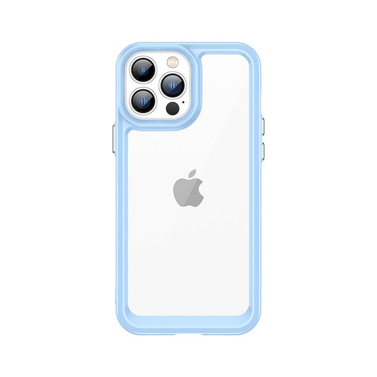 Outer Space Case for iPhone 12 Pro hard cover with gel frame blue