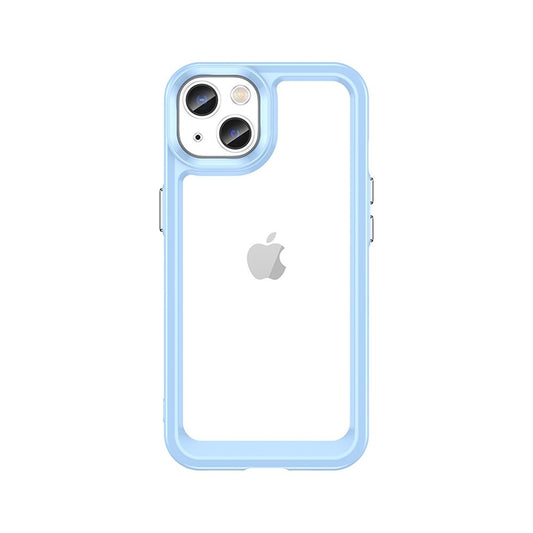 Outer Space Case for iPhone 13 hard cover with gel frame blue
