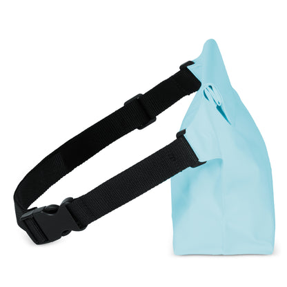 PVC waterproof pouch / waist bag - light blue