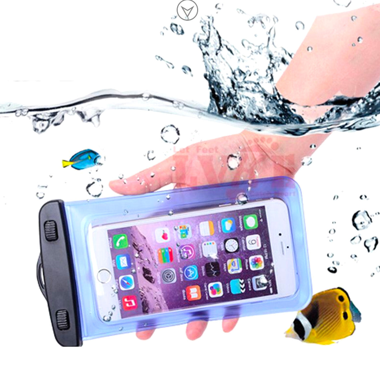 PVC waterproof armband phone case - blue