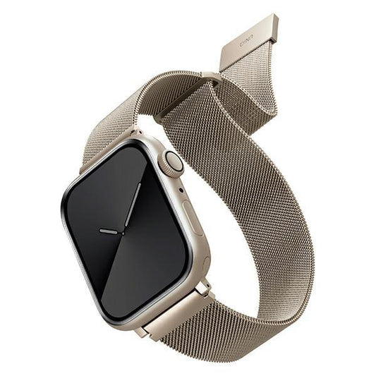Uniq case Dante strap for Apple Watch 1/2/3/4/5/6/7/8/9/SE/SE2 42/44/45mm Stainless Steel starlight