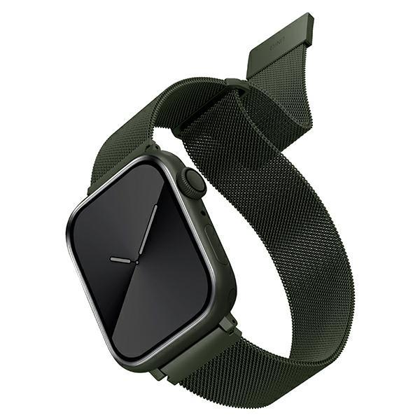 UNIQ pasek Dante Apple Watch Series 4/5/6/7/8/SE/SE2 42/44/45mm Stainless Steel zielony/green