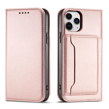 Magnet Card Case for iPhone 12 Pro Pouch Card Wallet Card Stand Pink