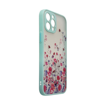 Design Case case for iPhone 13 Pro Max, blue flower cover