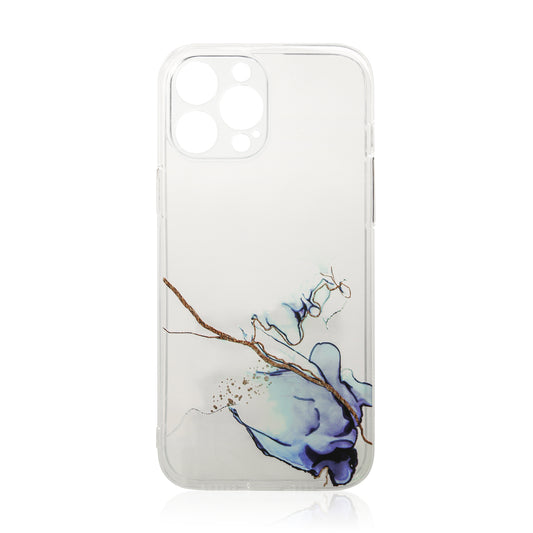 Marble Case for iPhone 13 Pro Max Gel Cover Marble Blue