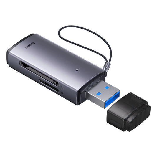 Baseus Lite Series adapter SD / TF USB card reader gray (WKQX060013)