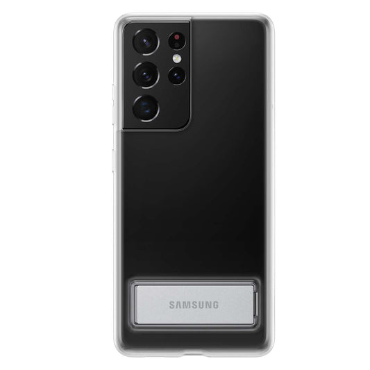 Husa Standing Cover pentru Samsung Galaxy S21 Ultra, transparent