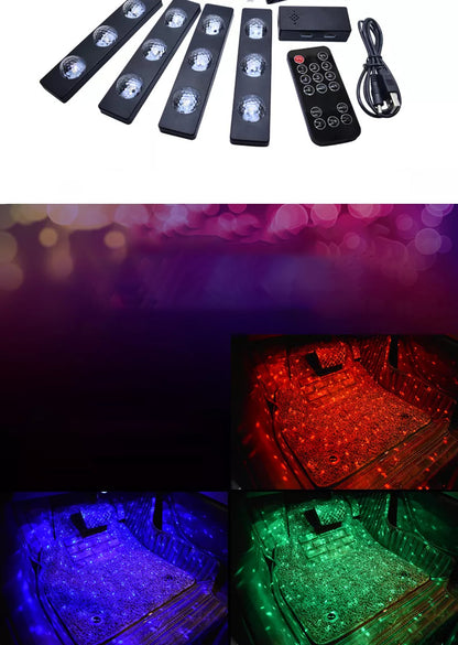 Set 4 Benzi LED Tuning Auto Interior Multicolor