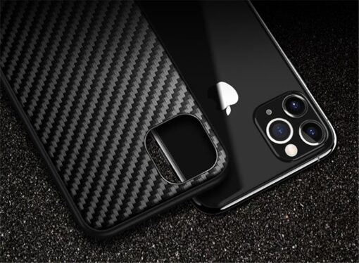Husa Carbon din silicon TPU pentru Apple iPhone 12 Pro Max