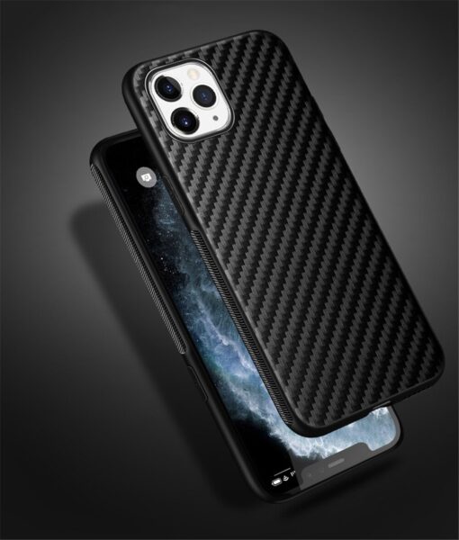 Husa Carbon din silicon TPU pentru Apple iPhone 12 Pro Max