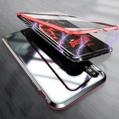 Husa magnetica 360 cu sticla fata-spate iPhone XS