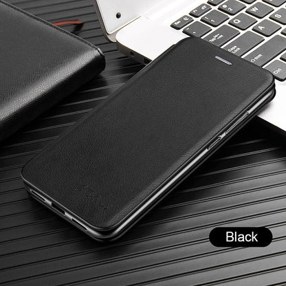 OFERTA Husa Flip Leather cu inchidere magnetica + Folie Full Cover 5D Samsung A51