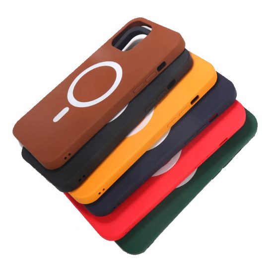 Husa din Silicon cu incarcare Magsafe pentru iPhone, multicolor