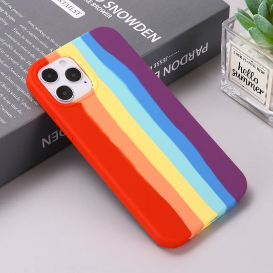Husa Silicon Rainbow pentru iPhone 12