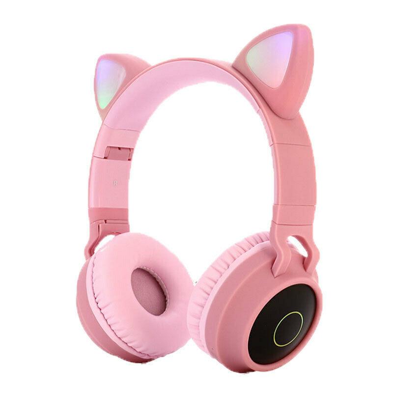 Casti Wireless pliabile cu urechi de pisica, Microfon incorporat, Bluetooth 5.0