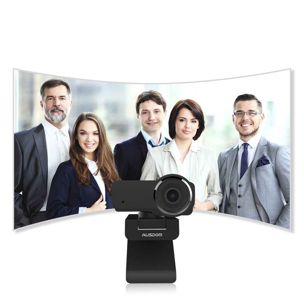 Camera web Ausdom Full HD 1080p cu microfon, negru