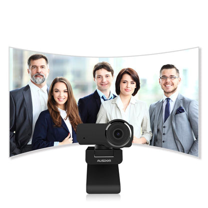 Camera web Ausdom Full HD 1080p cu microfon, negru