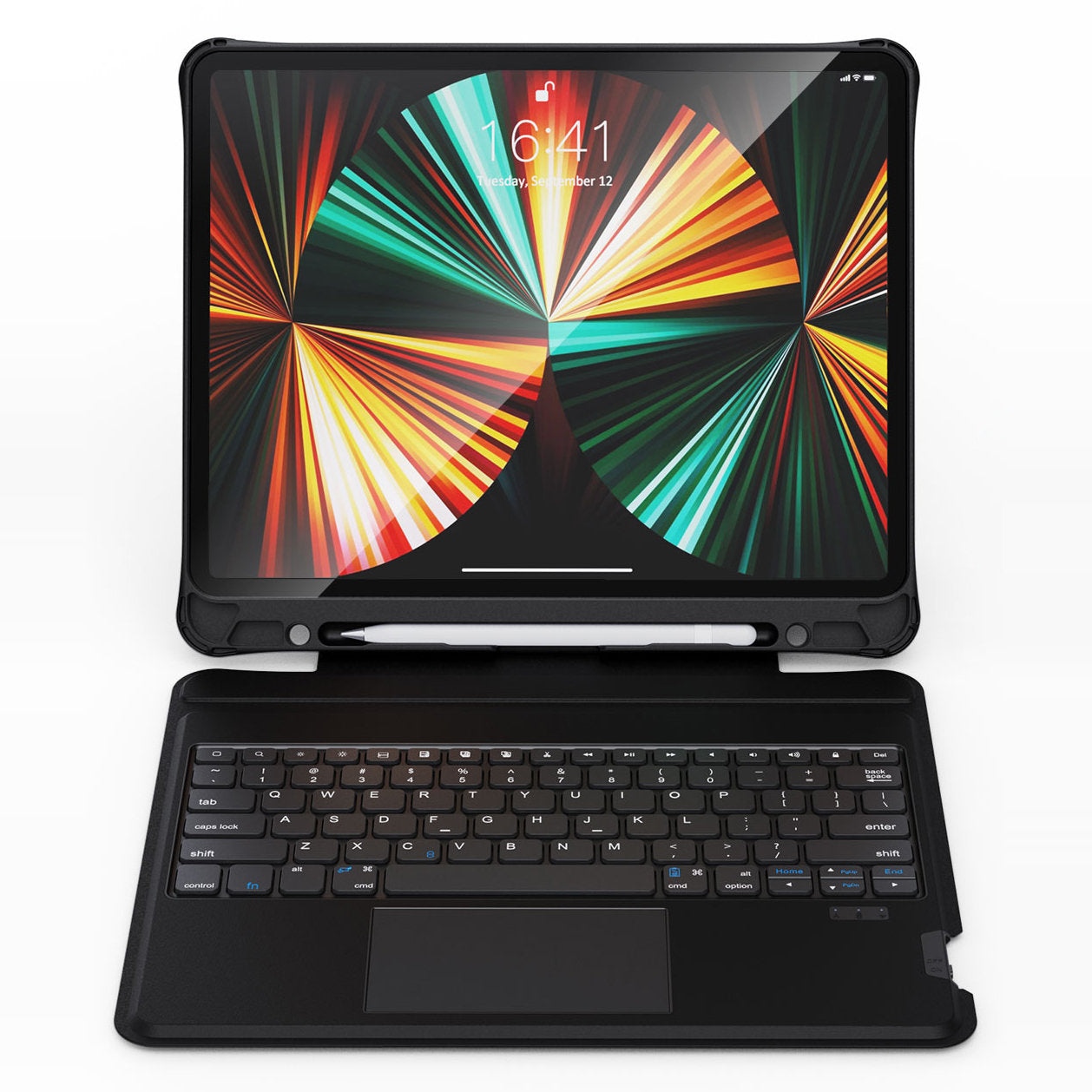 Carcasa Wireless cu tastatura pentru iPad Pro 12.9' 2020/2021, Bluetooth, negru