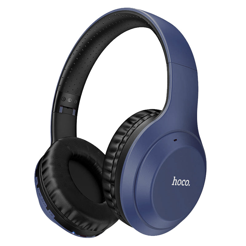 Casti Bluetooth HOCO W30 Fun, SinglePoint, On-Ear, Albastru, Bass ULTRA Puternic
