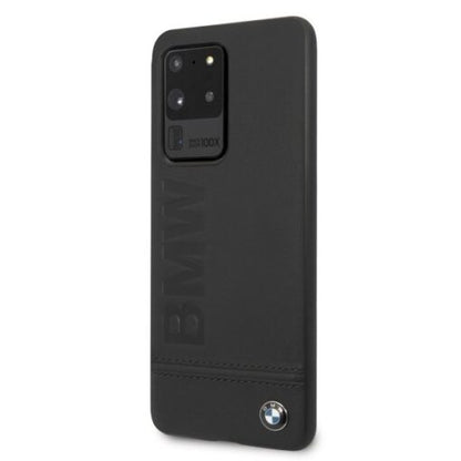 Husa din piele neagra BMW pentru Samsung Galaxy S20 Ultra