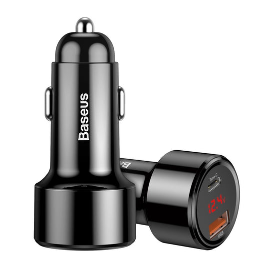 [RETURNED ITEM] Baseus Magic Series PPS Car Charger with digital display USB Quick Charge 3.0 / USB Type C PD QC4+ 45W 6A Black (CCMLC20C-01)