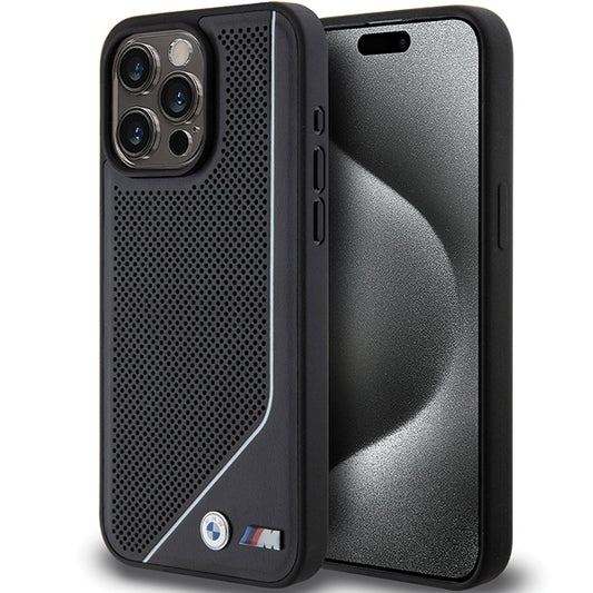 BMW Perforated Twisted Line MagSafe case for iPhone 15 Pro - black