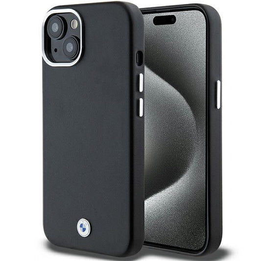 BMW Signature Wrapped Metal MagSafe case for iPhone 15 Plus / 14 Plus - black