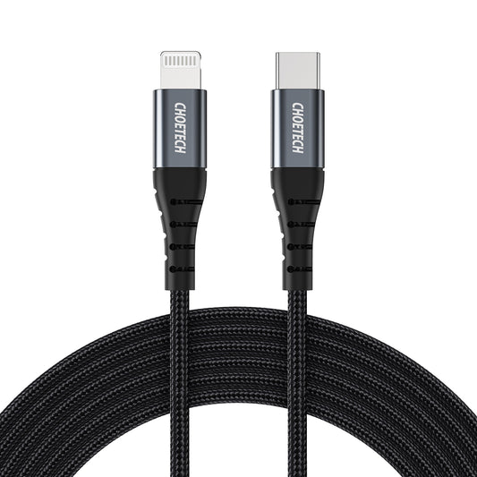 USB-C - Lightning Choetech IP0042 MFi cable 480Mb/s 3A 3m - black