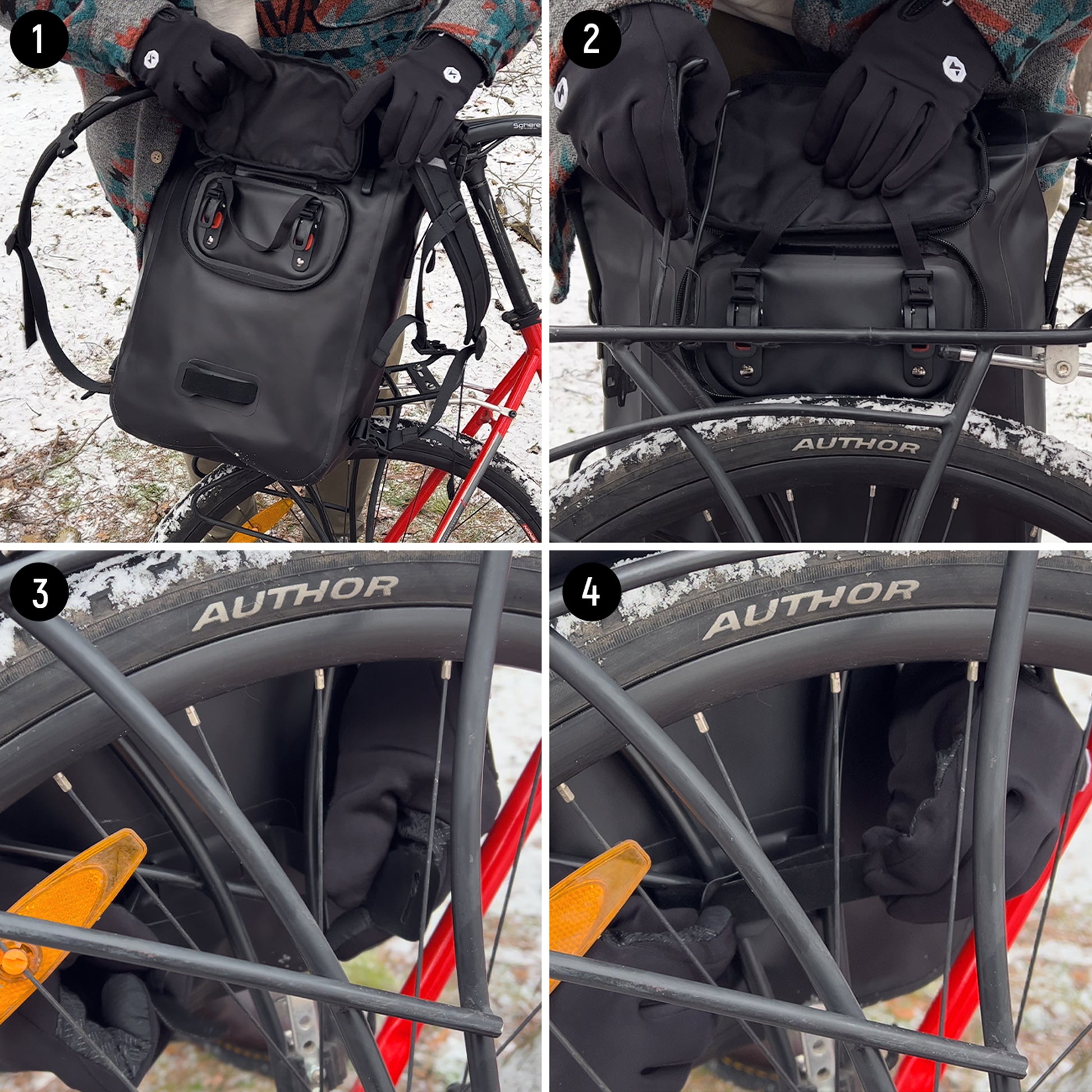 Wozinsky waterproof backpack for bicycle trunk bike bag 2in1 23l yellow (WBB31YE)