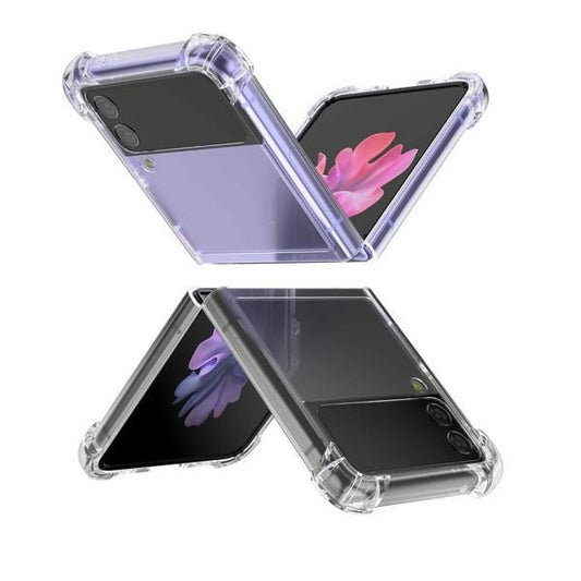 Husa din silicon AntiShock pentru Samsung Galaxy Z Flip 3, transparent