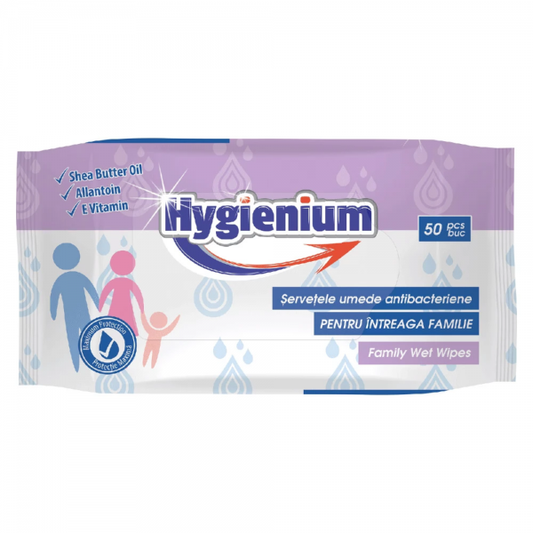 Servetele umede antibacteriene Hygienium 50 buc / BAX 32 pachete